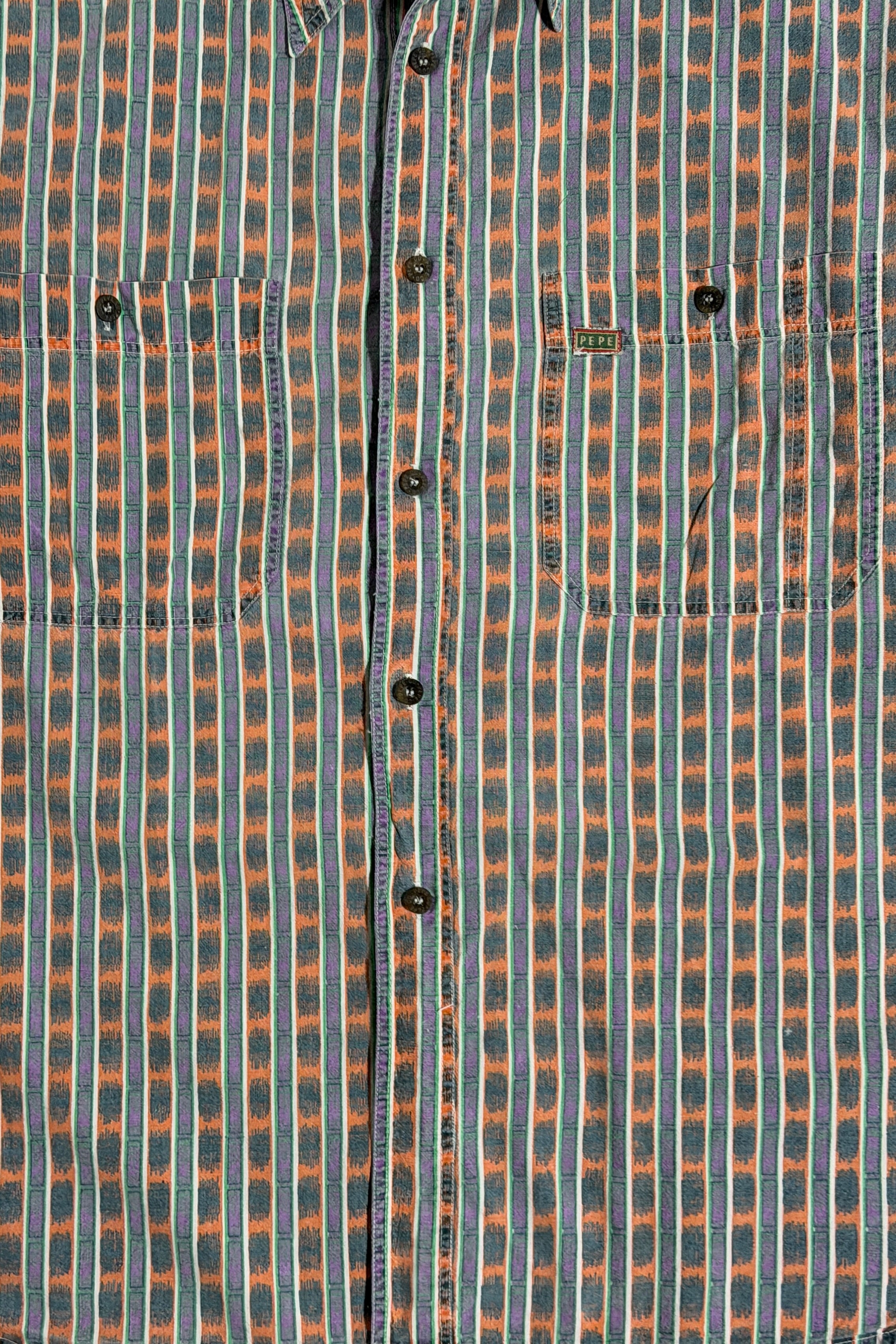 Pepe Jeanswear plaid shirt front detail