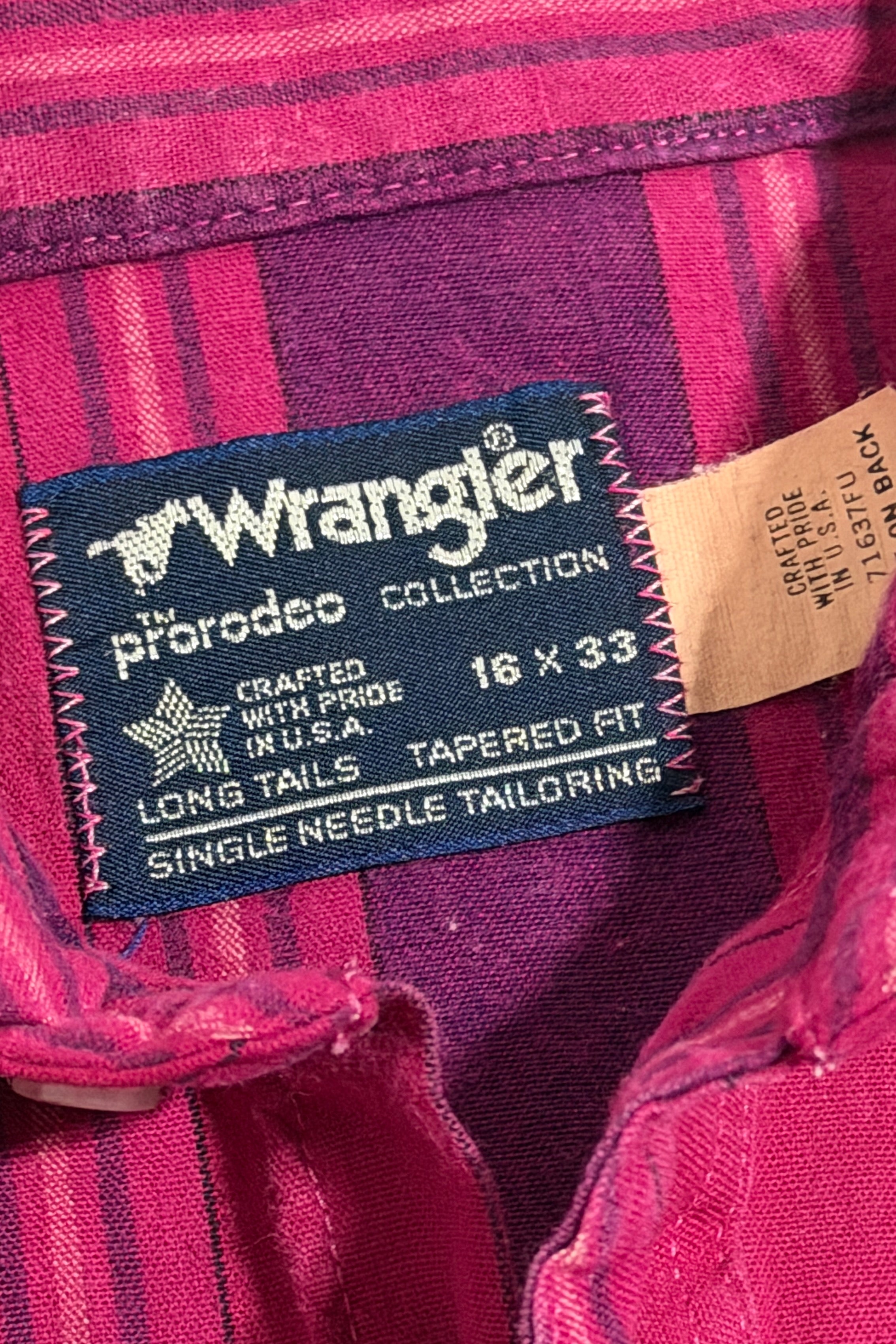 Wrangler pRodeo tag detail