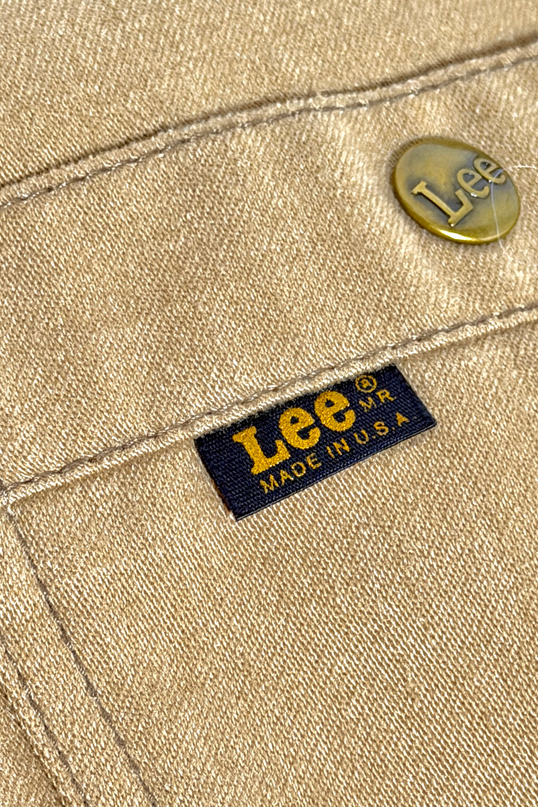 Lee cotton twill fabric detail