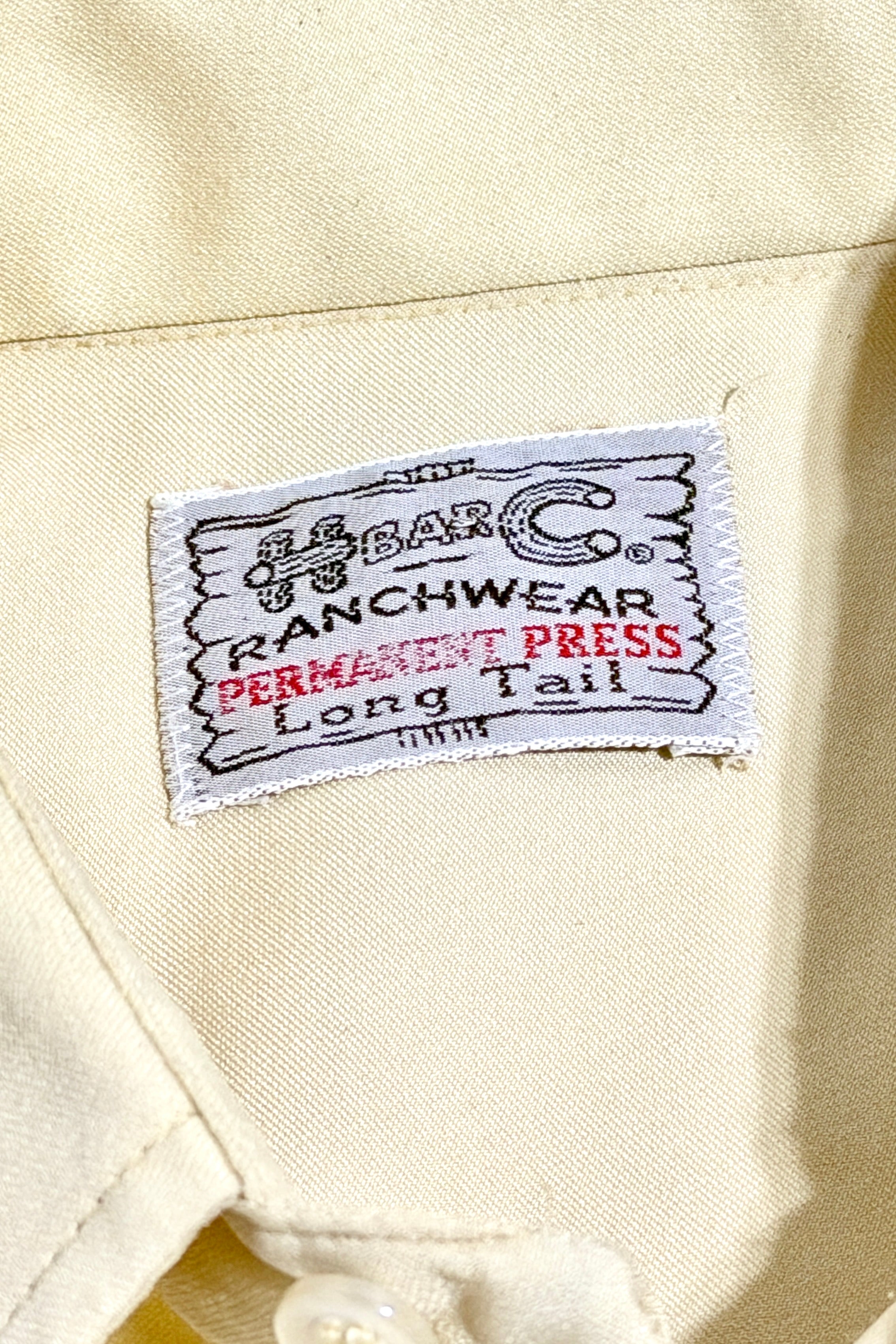H Bar C Ranchwear tag detail