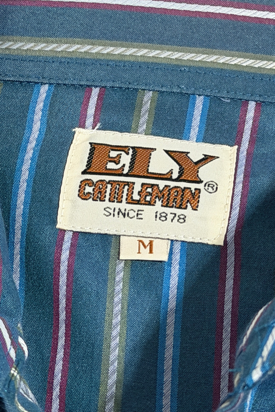Ely Cattleman tag detail