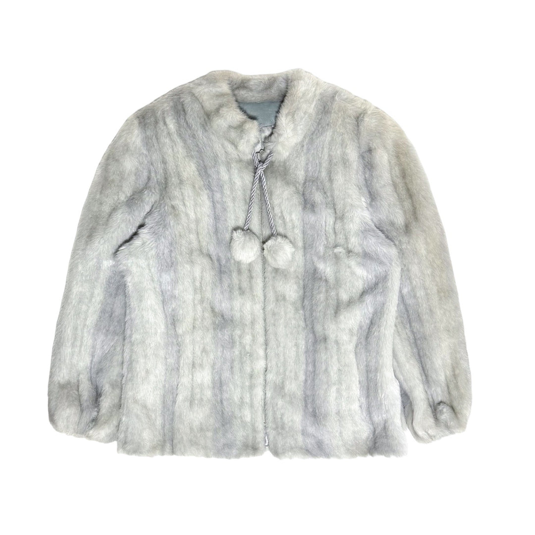 1960’S SNO-MINKE BY HILLMOOR NEW YORK FAUX FUR POM-POM JACKET LARGE