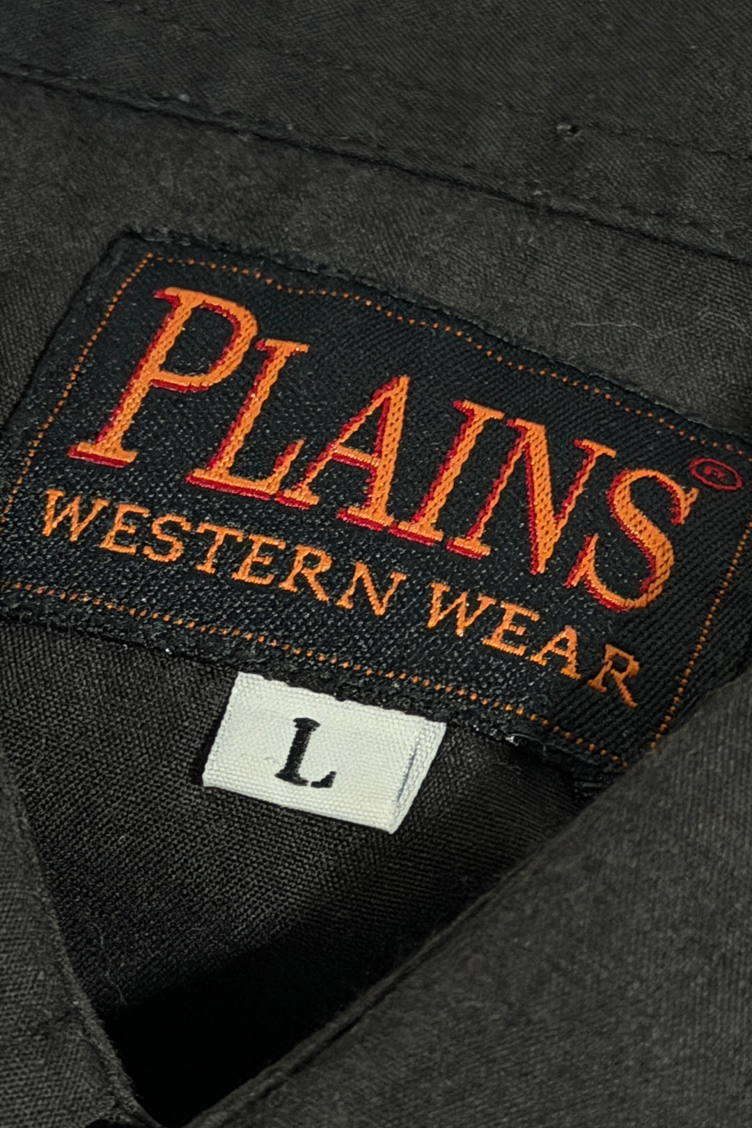 Plains Western Wear tag detail