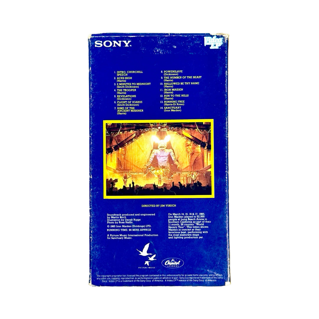 Iron Maiden Live After Death VHS back cover