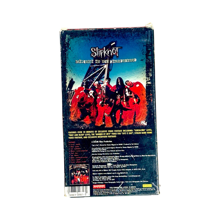 Slipknot Welcome to Our Neighborhood VHS back cover