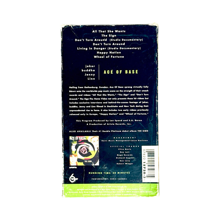 Ace of Base The Sign Home Video VHS back cover