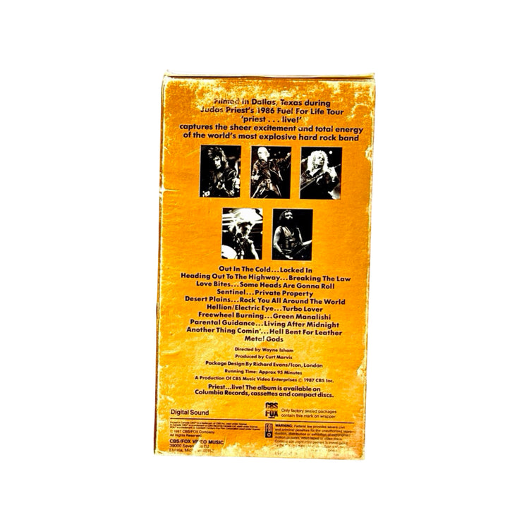 Judas Priest Priest Live VHS back cover