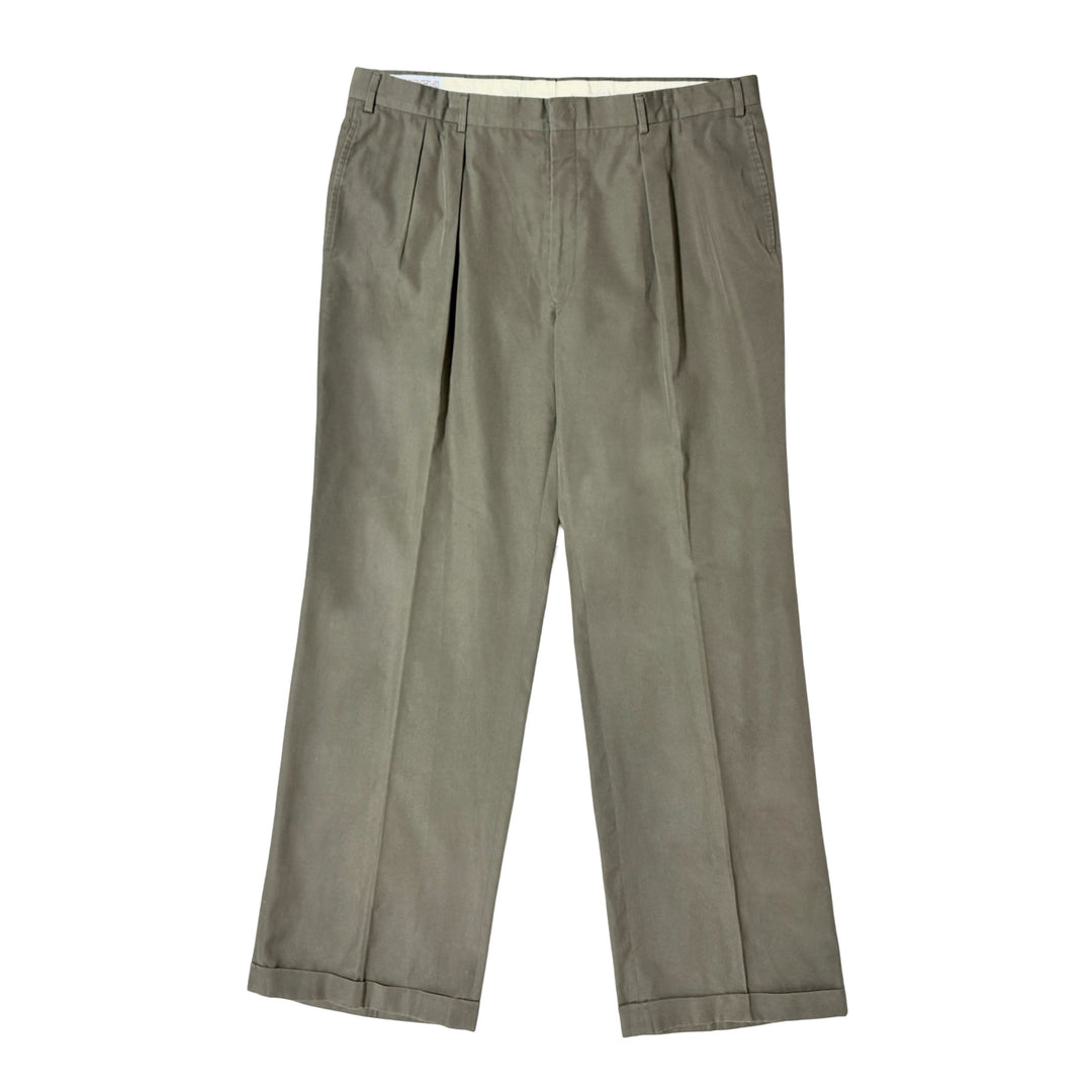 1970’S BROOKS BROTHERS MADE IN USA HIGH WAISTED PLEATED TROUSER PANTS 38 X 28