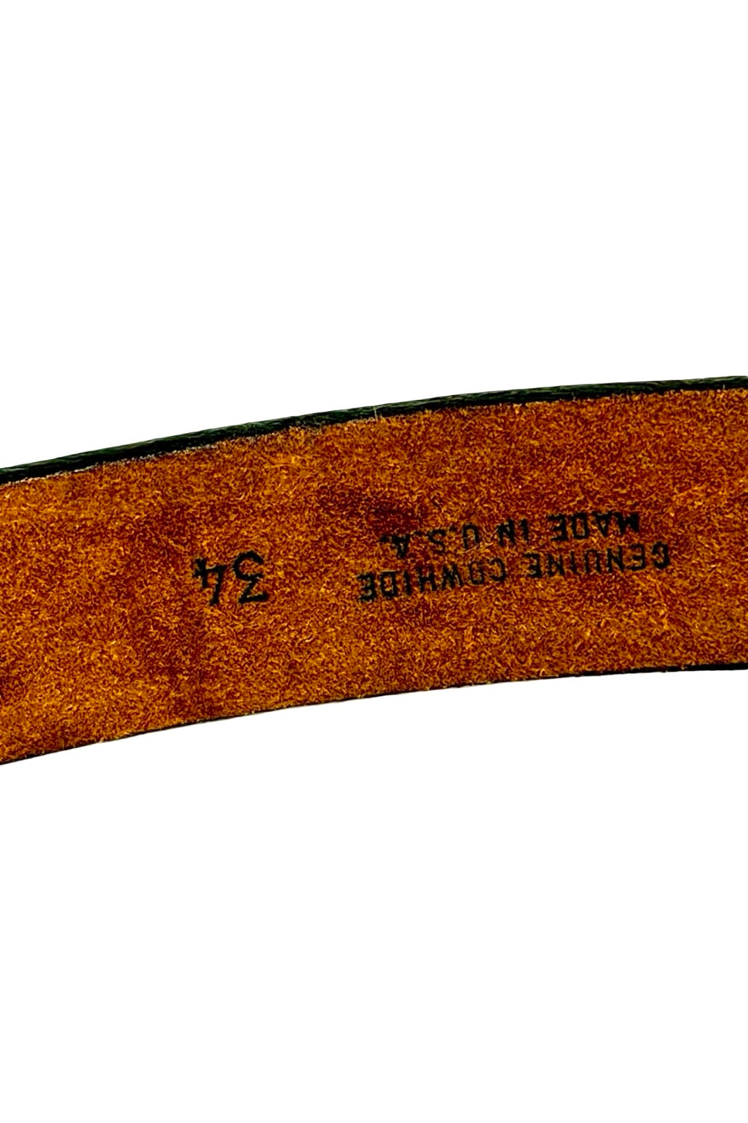 Texan leather belt cowhide stamp