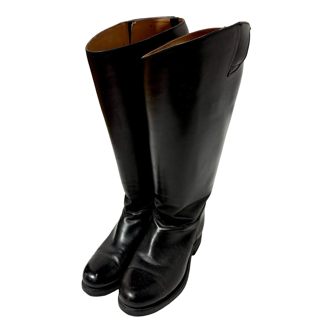 1990’S DEHNER’S NEBRASKA MADE IN USA BLACK LEATHER MOTORCYCLE RIDING BOOTS 11