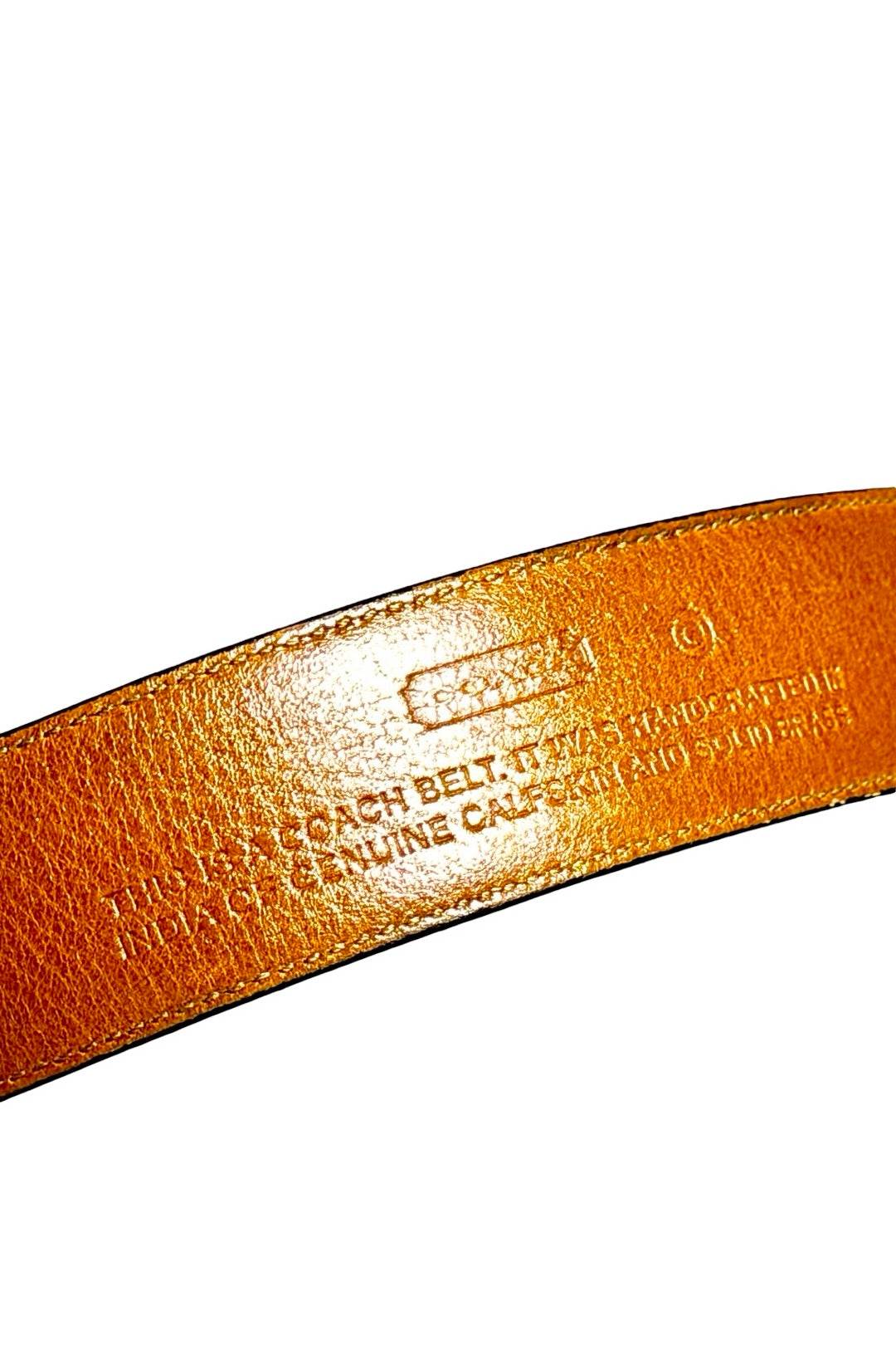 Coach belt genuine calfskin stamp