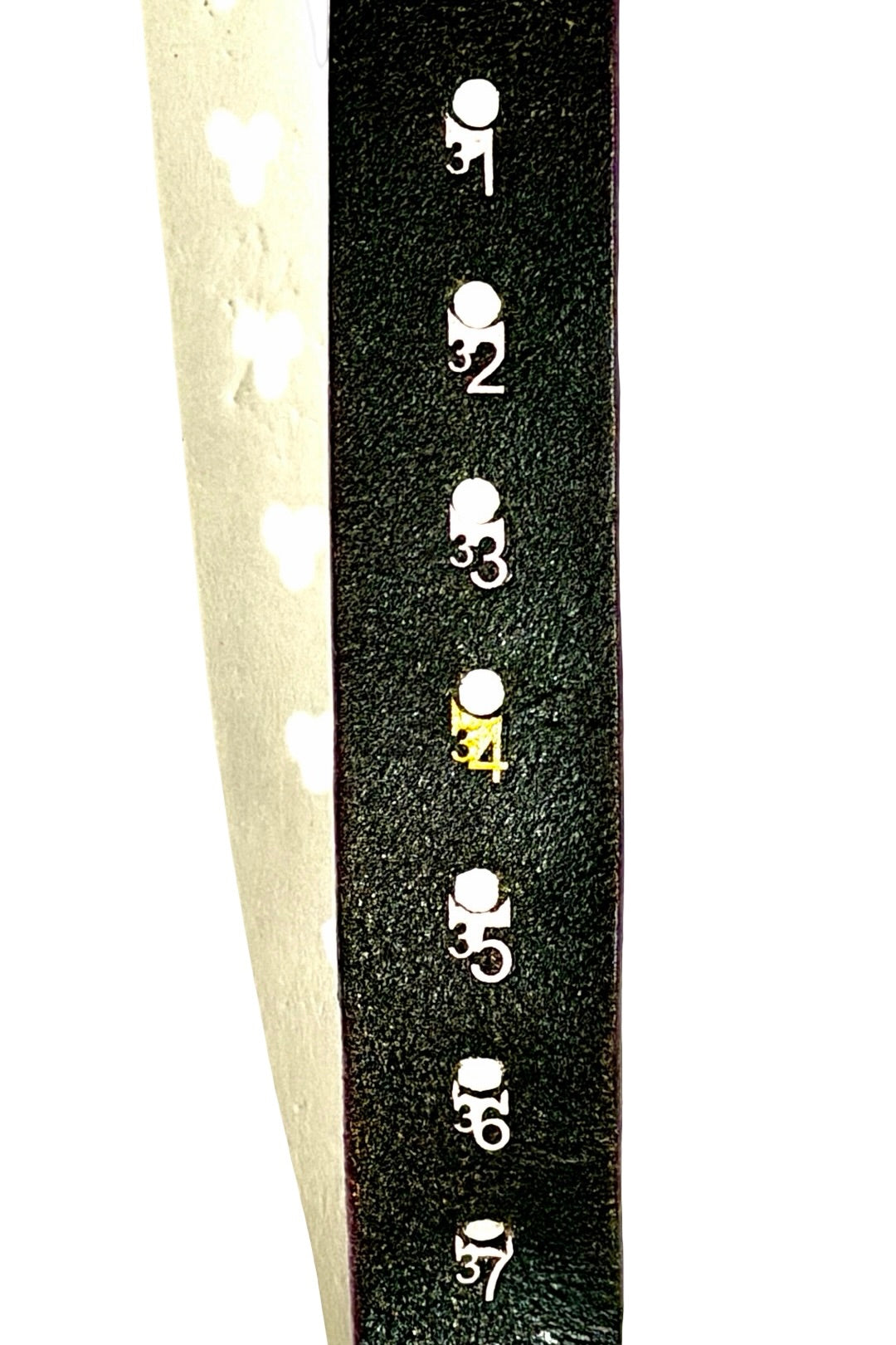 Volcom belt hole sizing detail