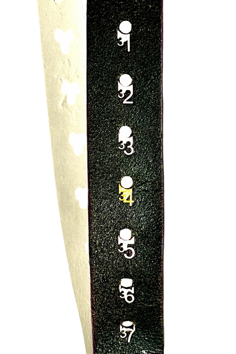Volcom belt hole sizing detail