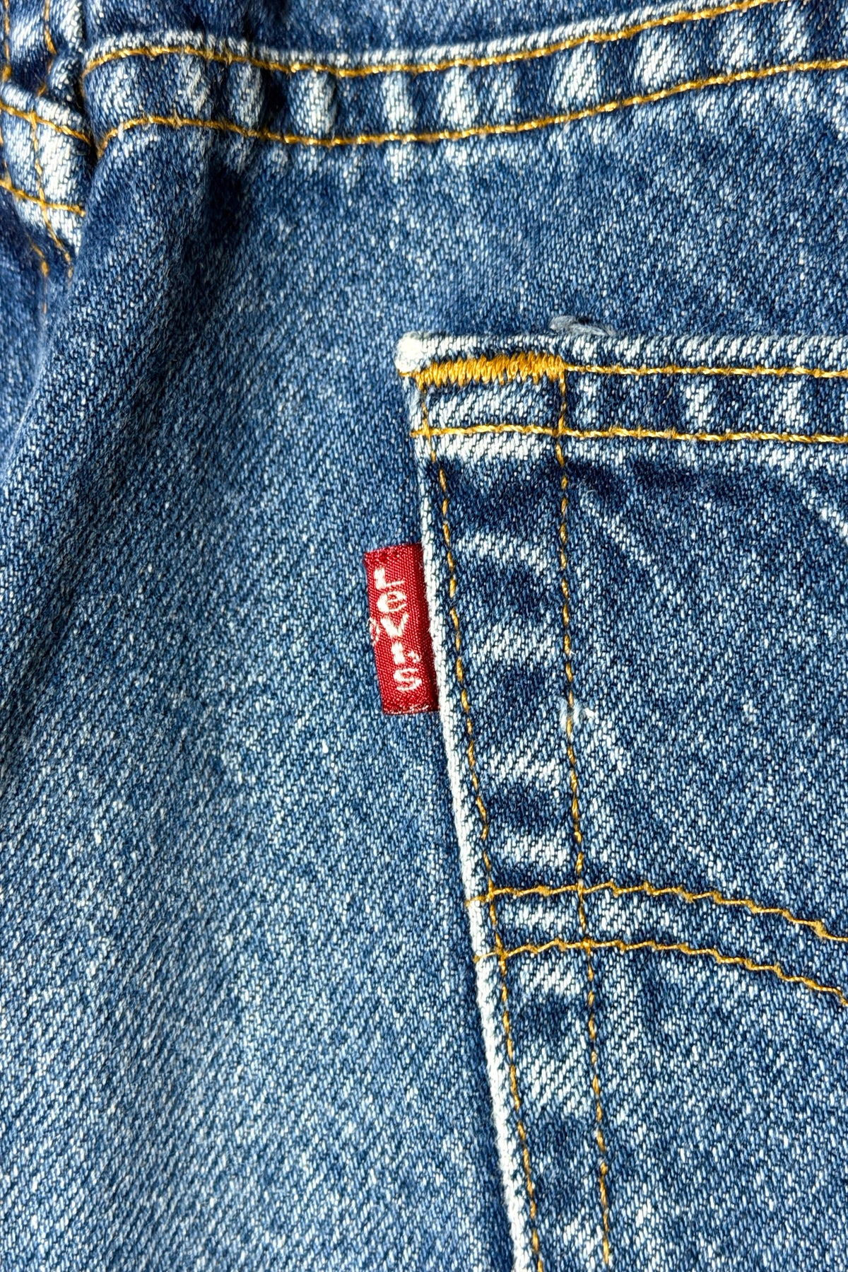 Levi's 501 button fly jeans back
