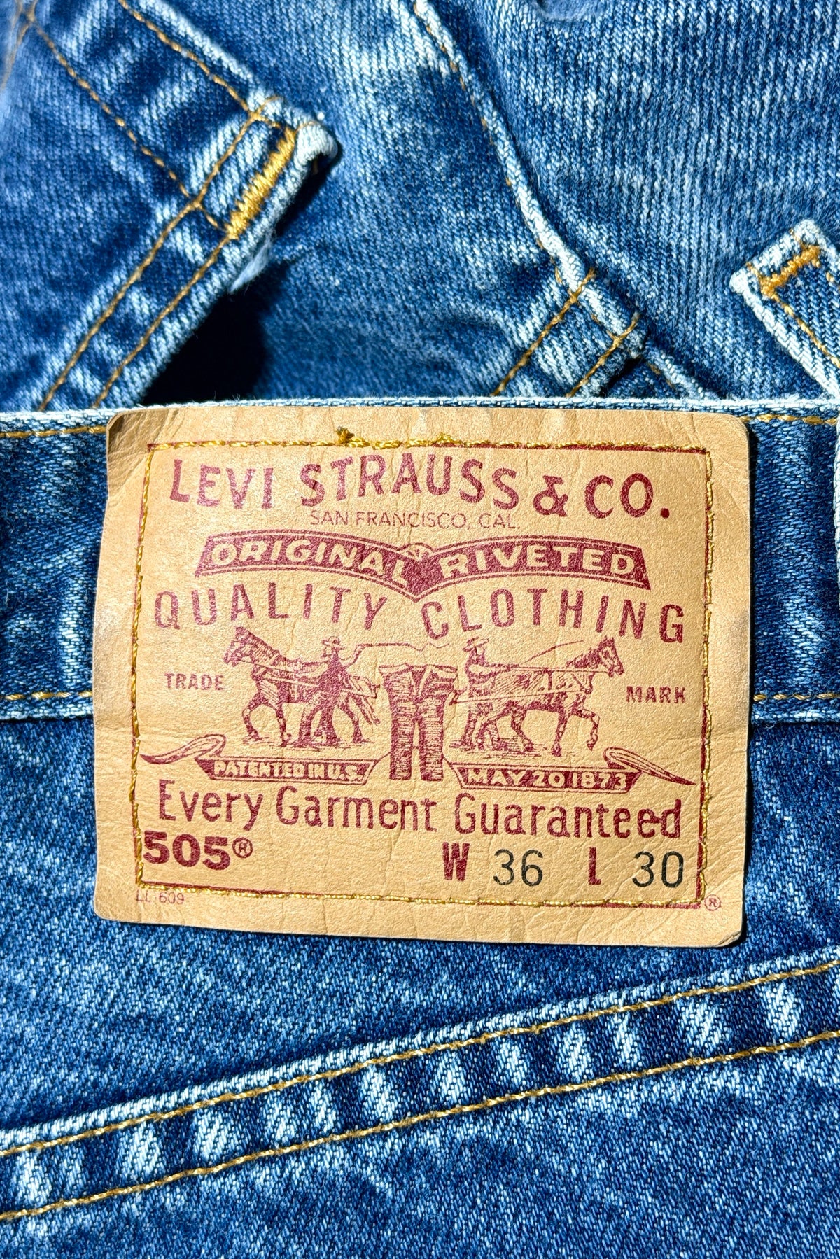 505 leather patch