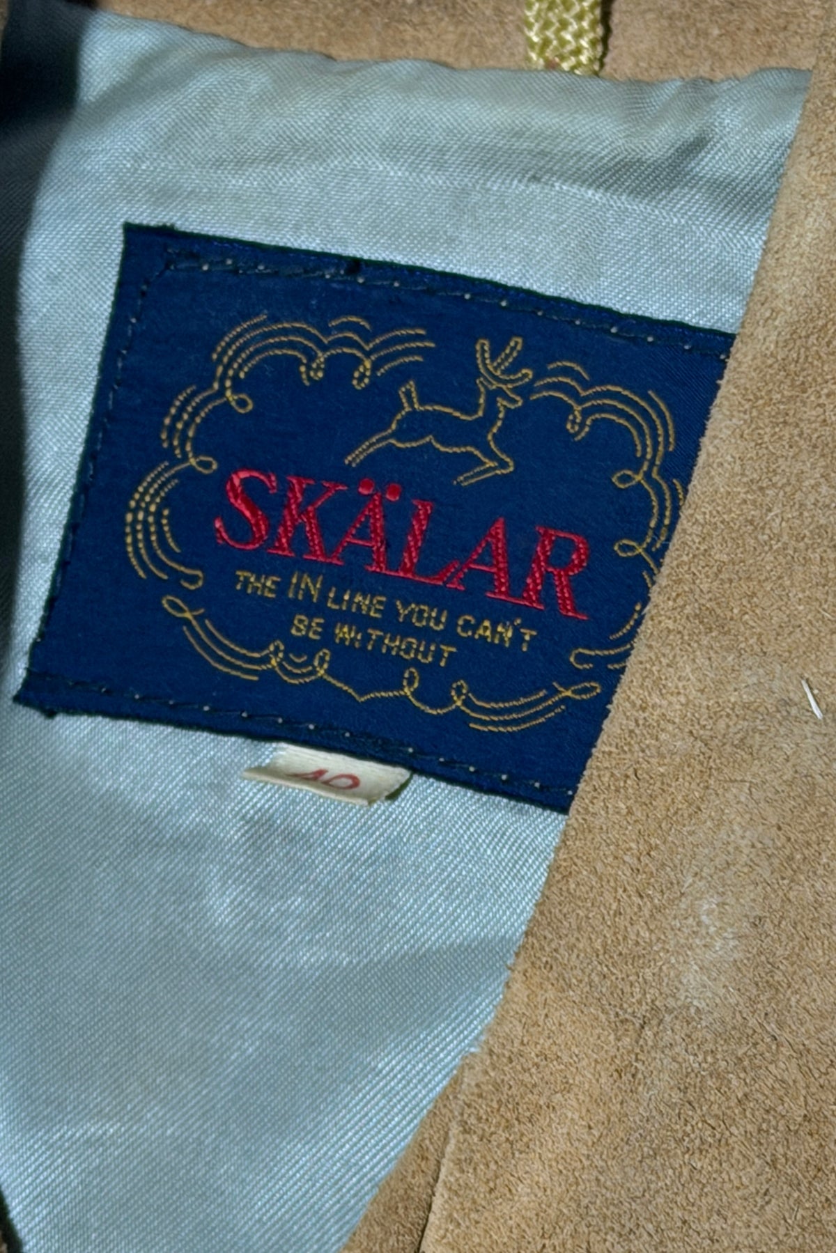 1970's Skalar suede jacket woven label size 40