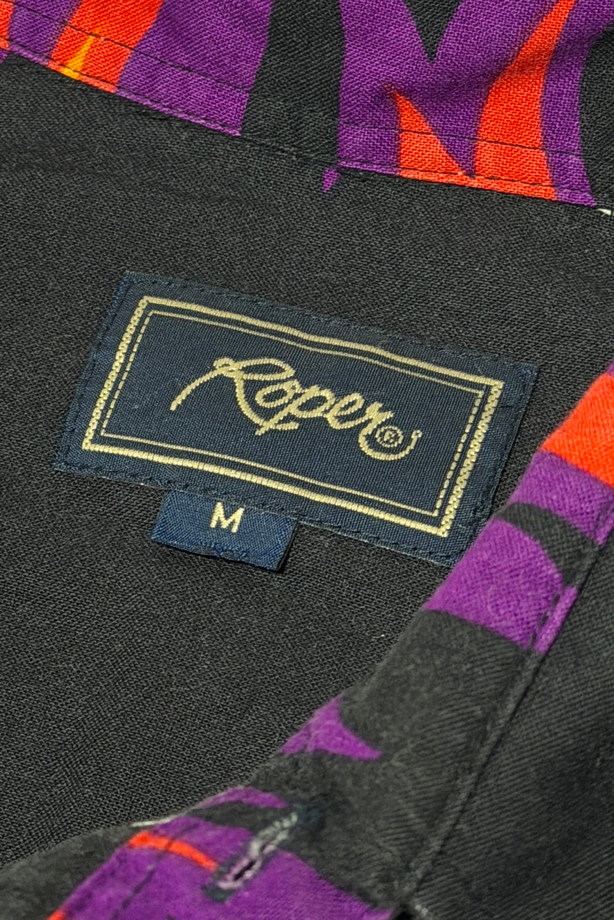 1990's Roper western shirt label size M