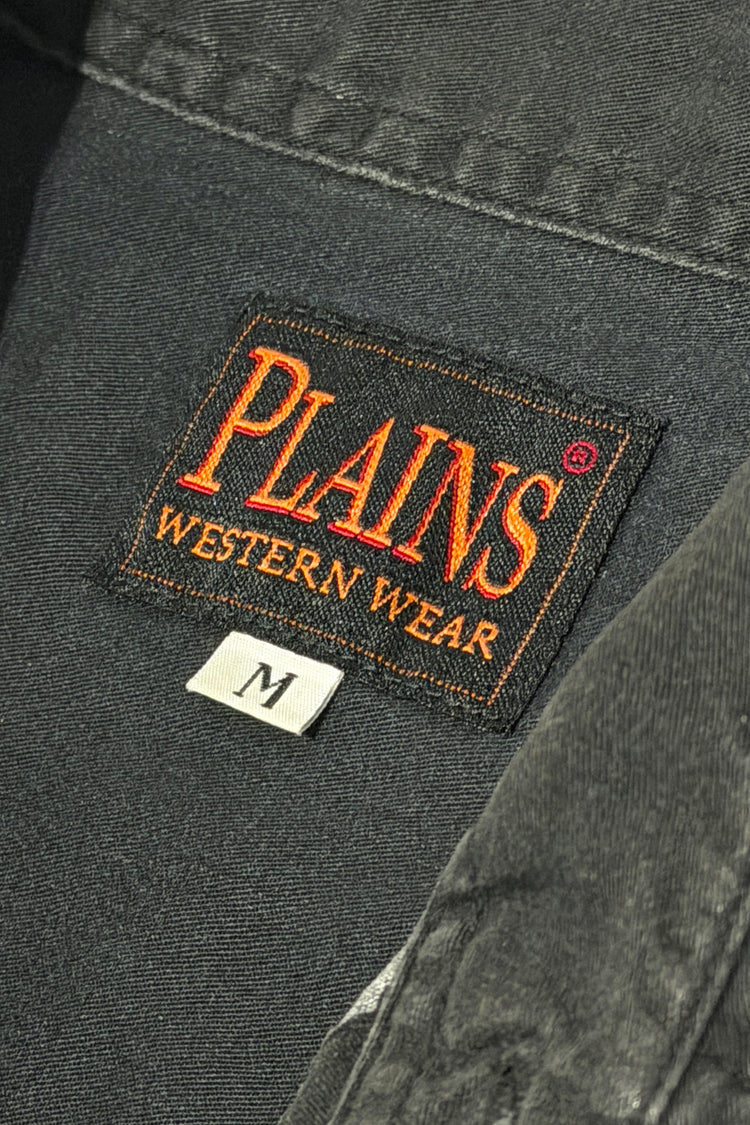 1990's Plains Western Wear shirt label size M