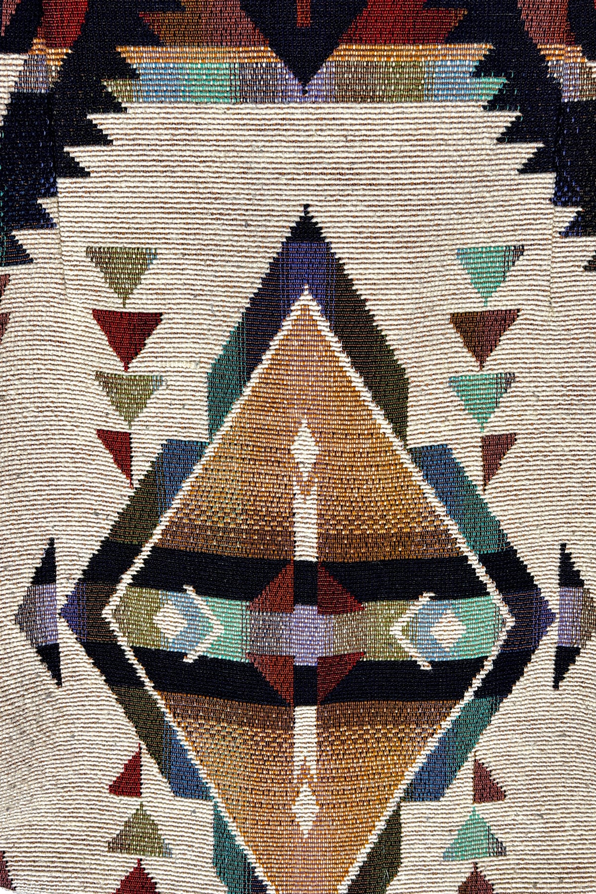 Woven tapestry back detail
