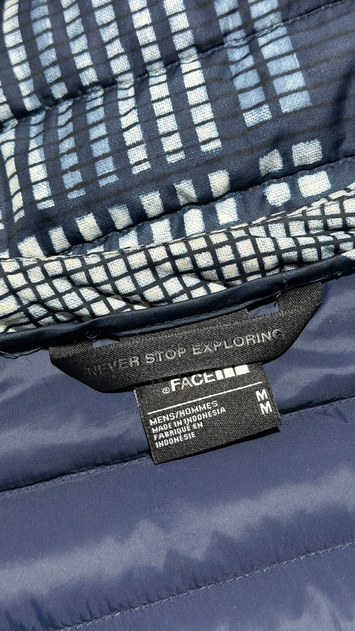 The North Face size label