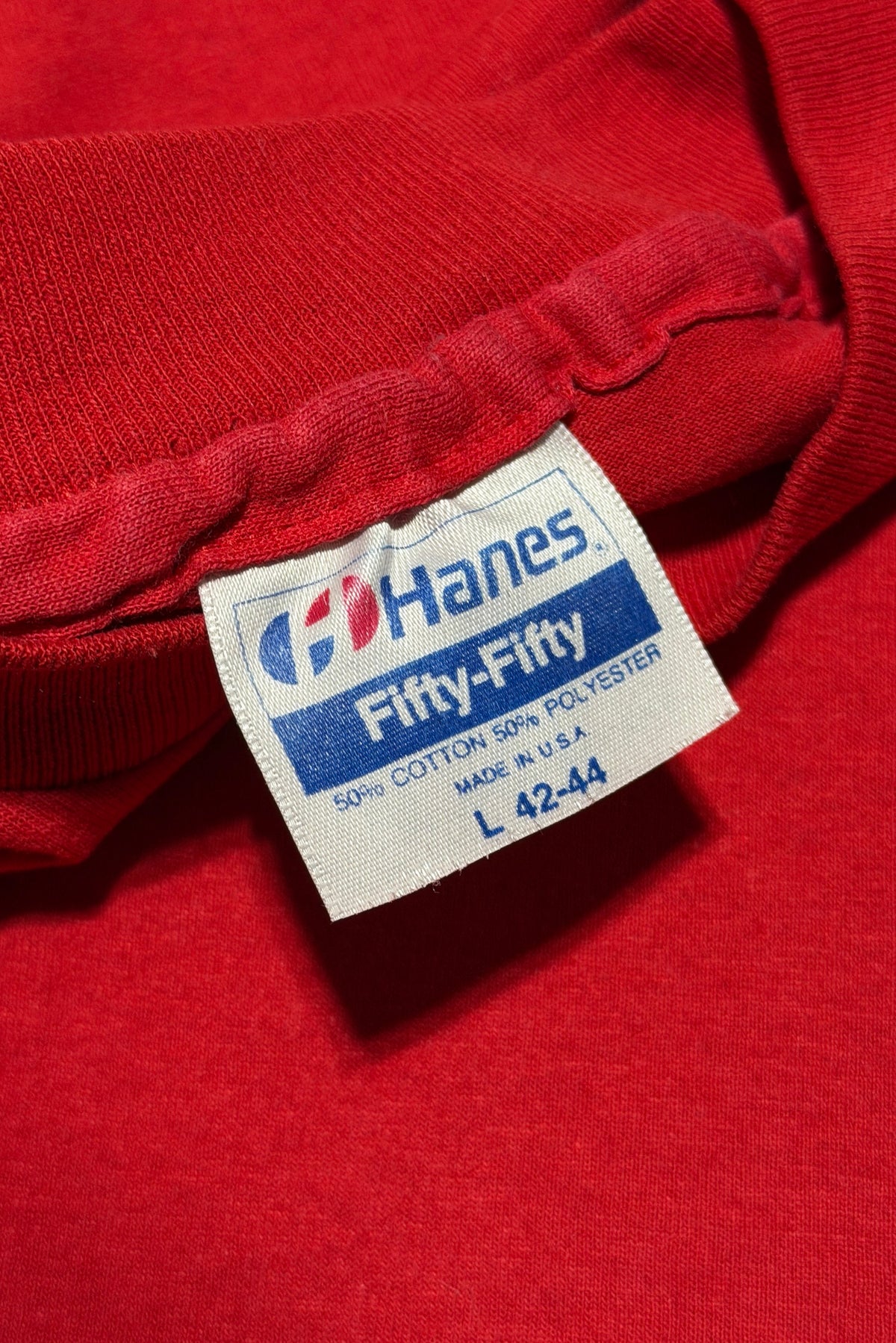 Hanes Fifty-Fifty Made in USA tag