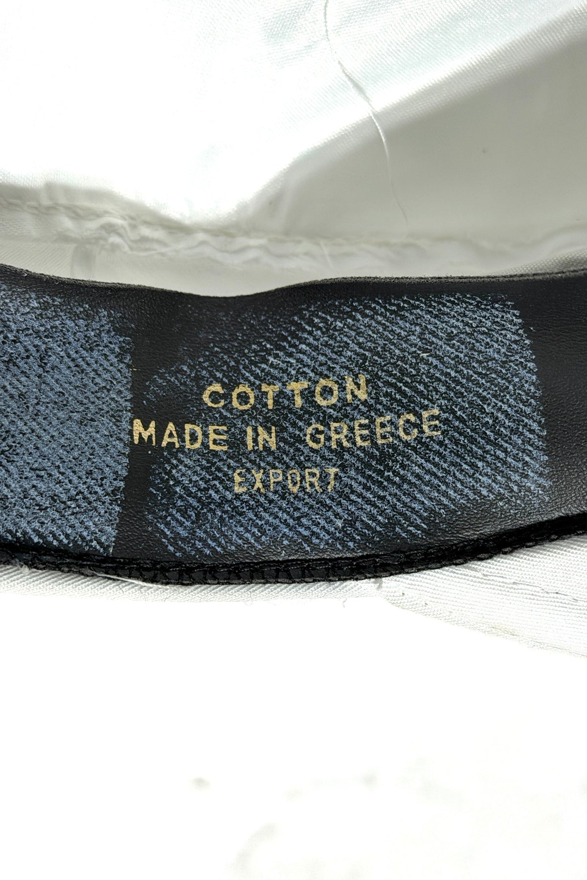 Cotton Made in Greece Export sweatband stamp