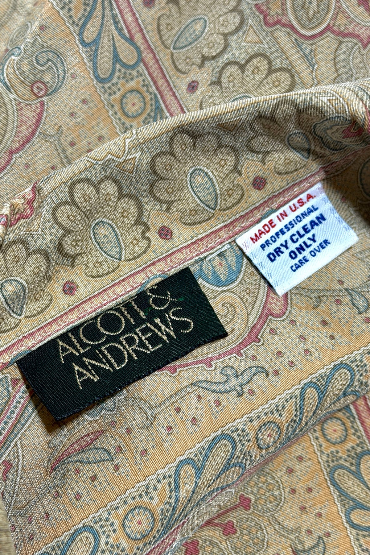 Alcott & Andrews paisley shirt back