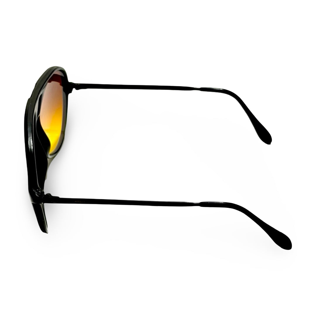 Amber gradient aviator sunglasses side profile