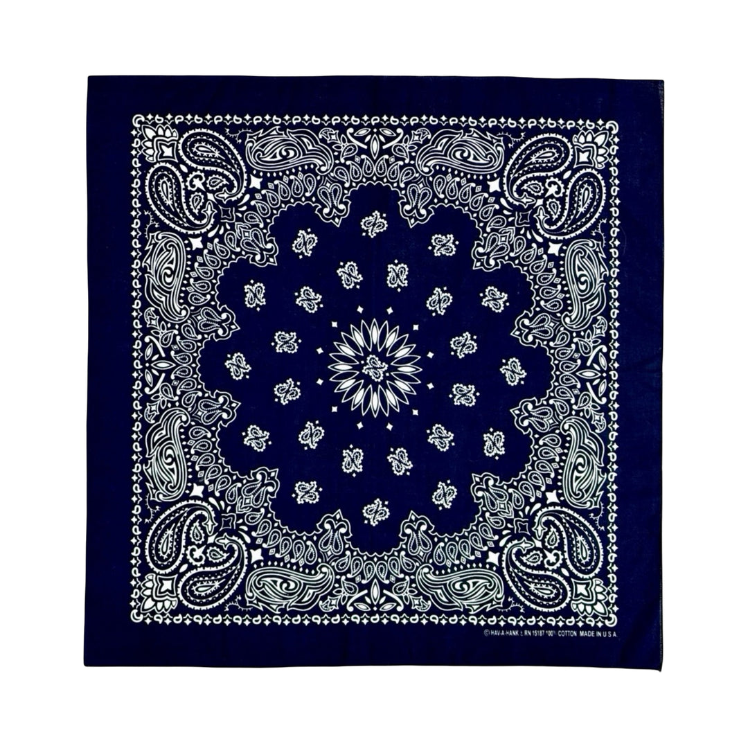 1980s Hav-A-Hank paisley bandana, navy