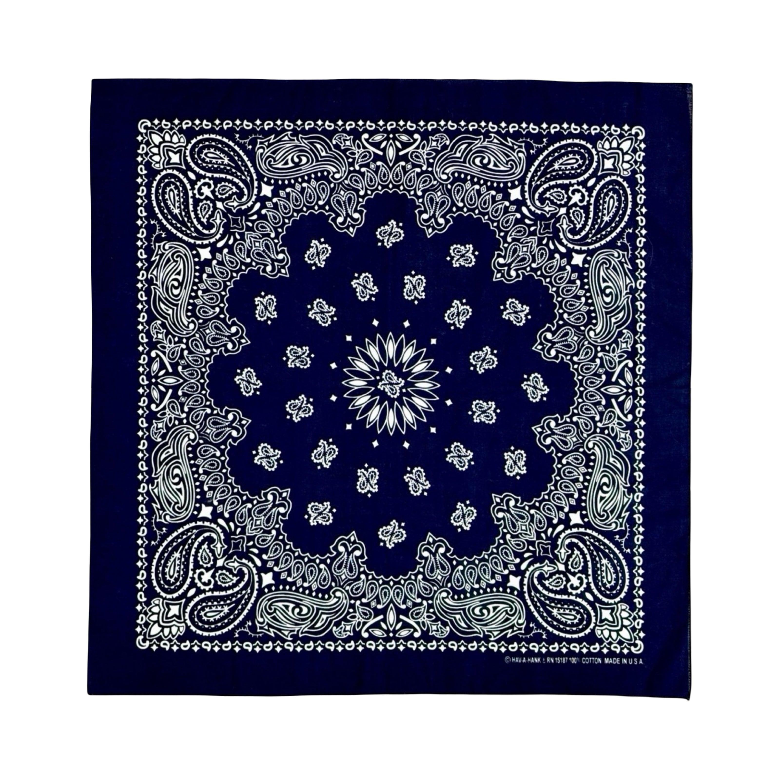 1980s Hav-A-Hank paisley bandana, navy