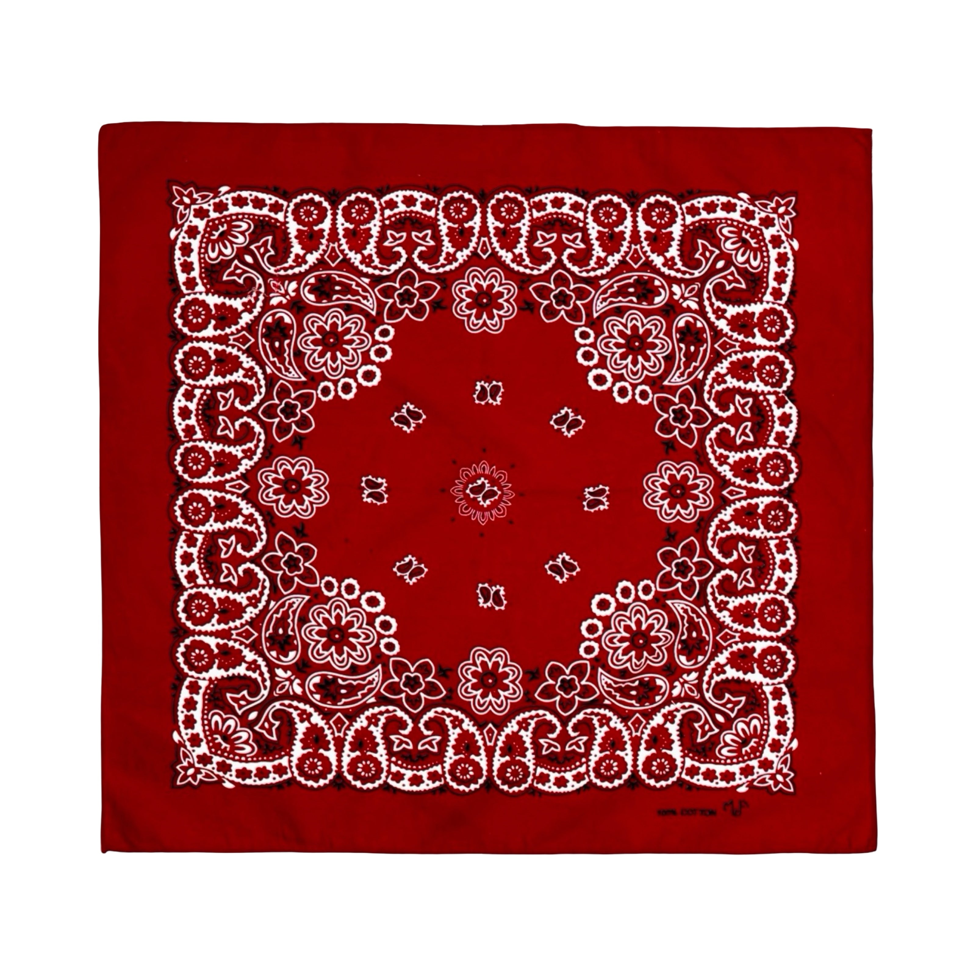 Vintage paisley handkerchief, red