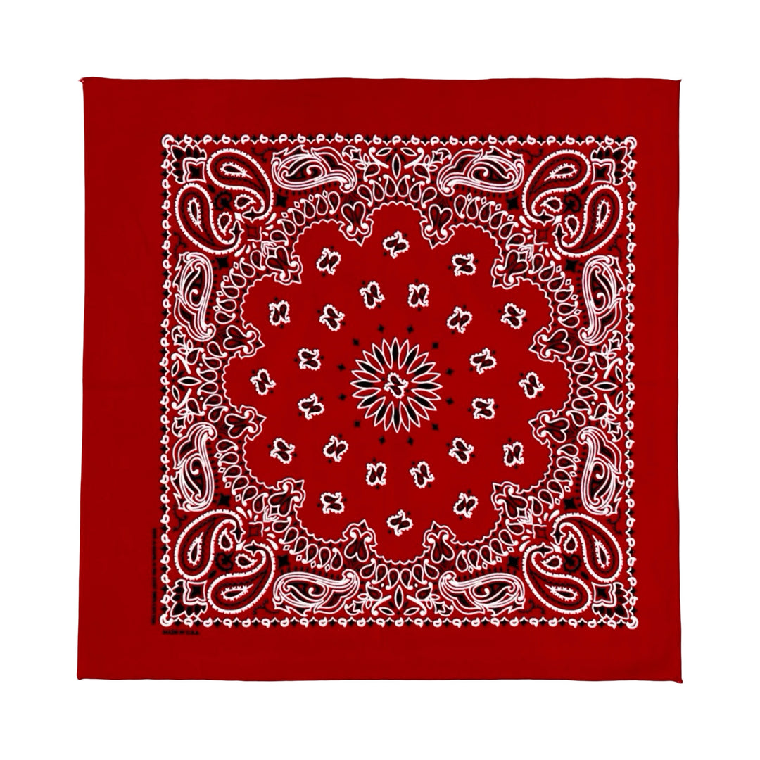 1960s Big Murph fast color paisley bandana, red