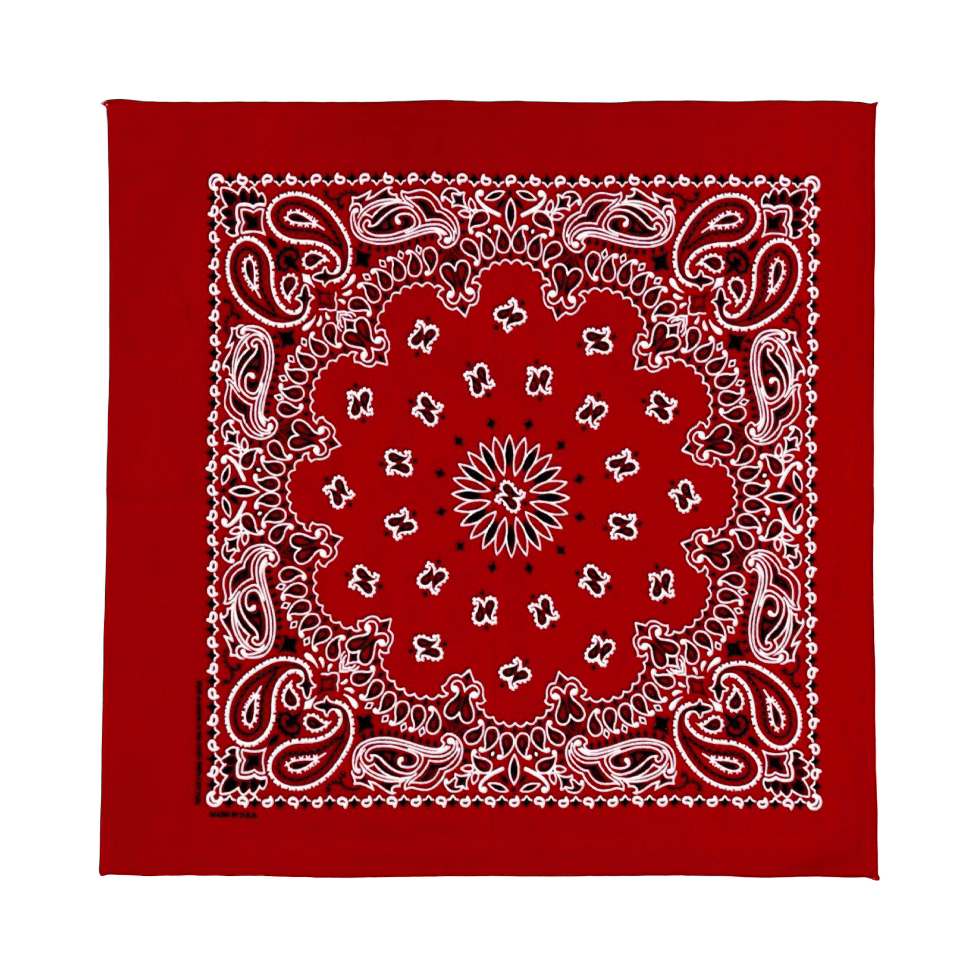 1960s Big Murph fast color paisley bandana, red