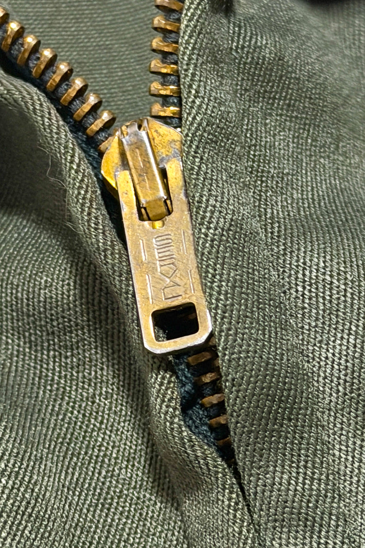 Brass zipper detail