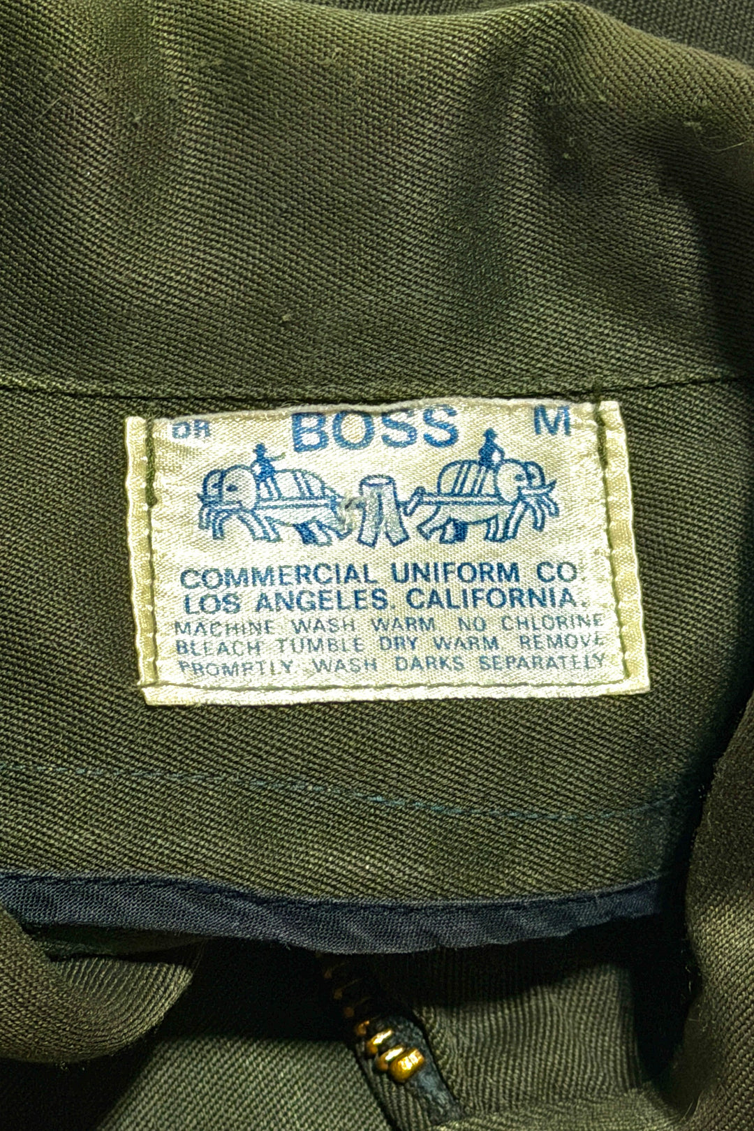 BOSS Commercial Uniform Co Los Angeles California label