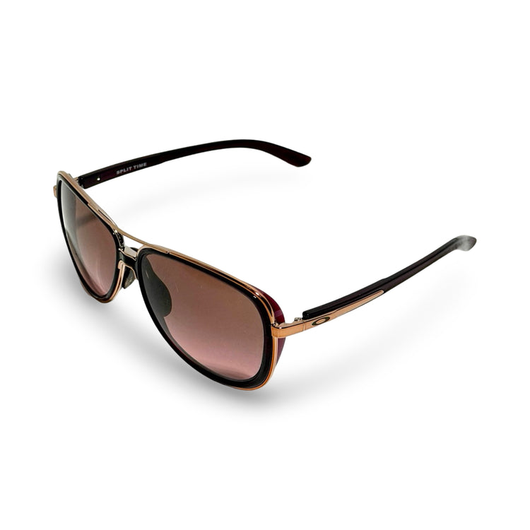 2010'S OAKLEY SPLIT TIME GOLD & BLACK GRADIENT SUNGLASSES