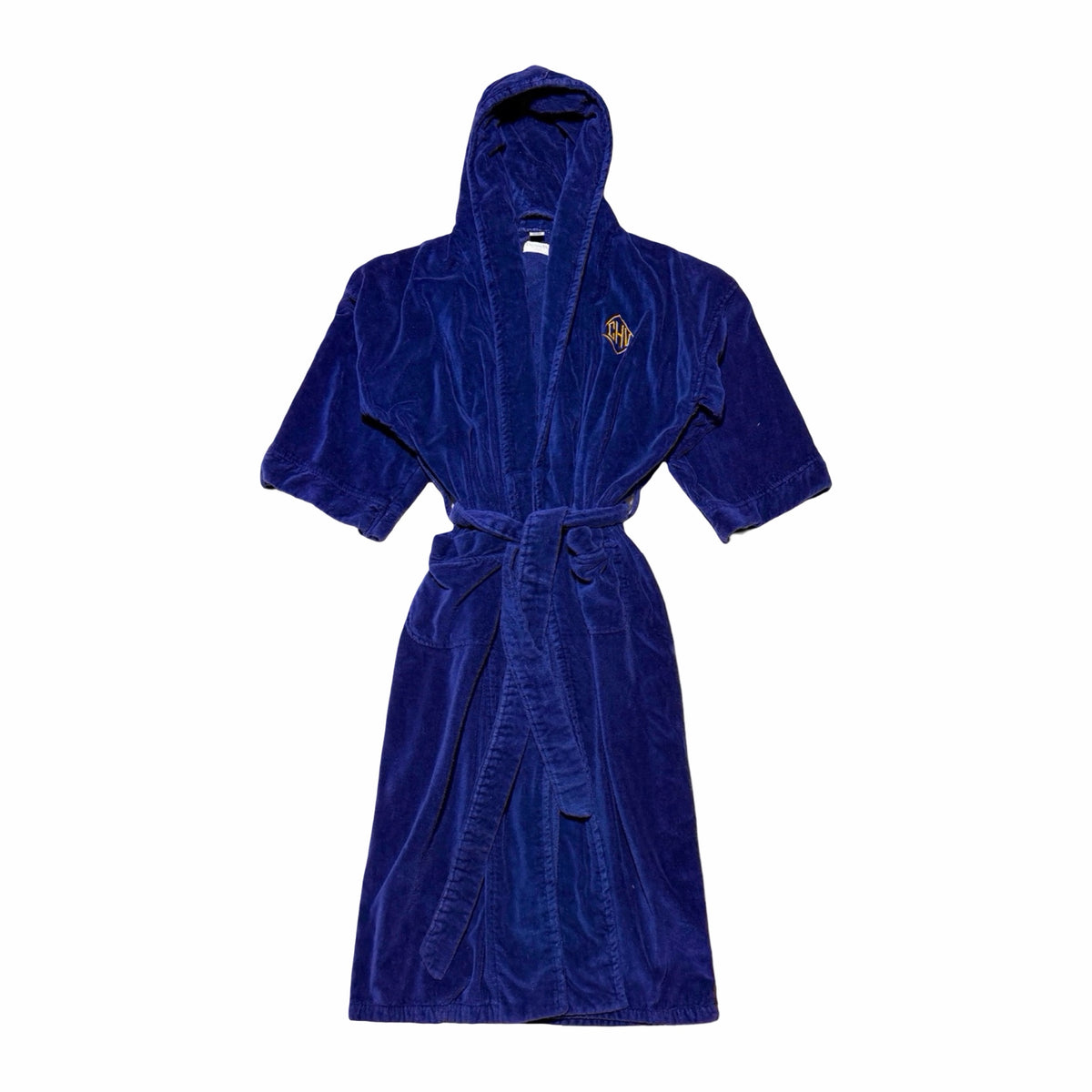 Christian Dior Monsieur royal blue terry velour hooded robe, front