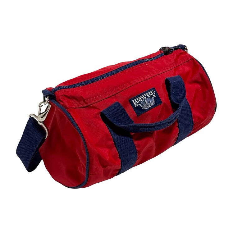 Lands End duffle bag angle view