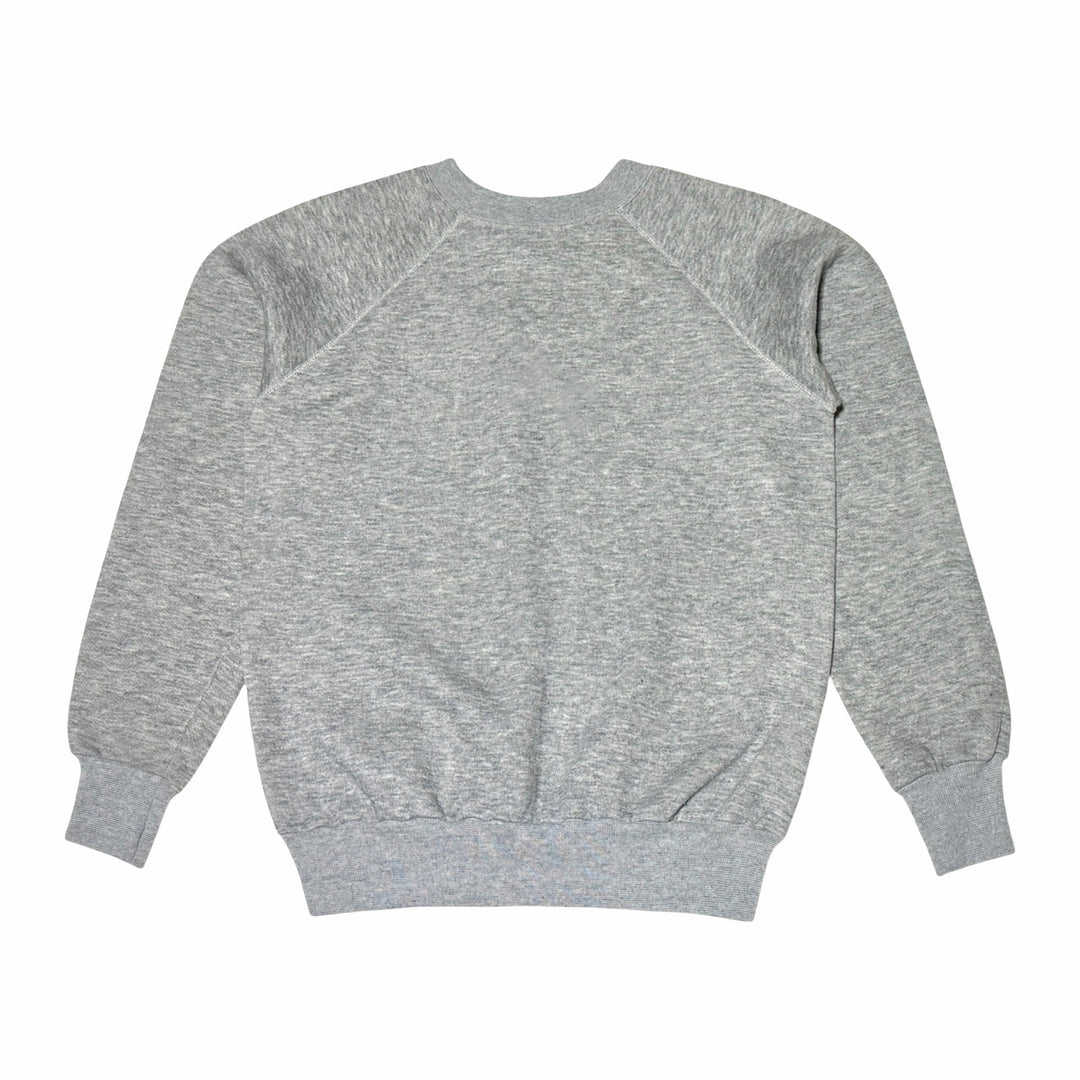 F. Robinson heather grey raglan crewneck sweatshirt, front