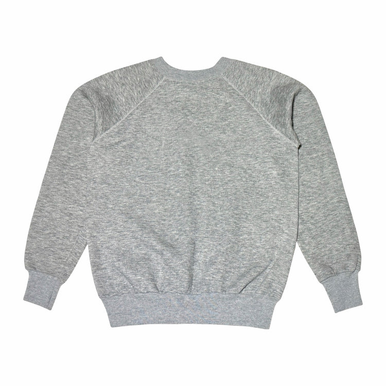 F. Robinson heather grey raglan crewneck sweatshirt, front