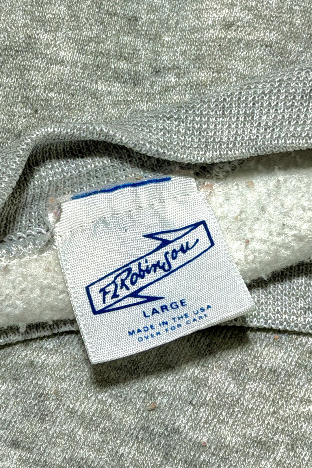 F. Robinson made in USA tag