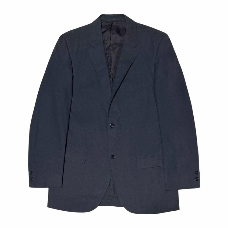 Gentry Penney's charcoal grey two button suit jacket, front