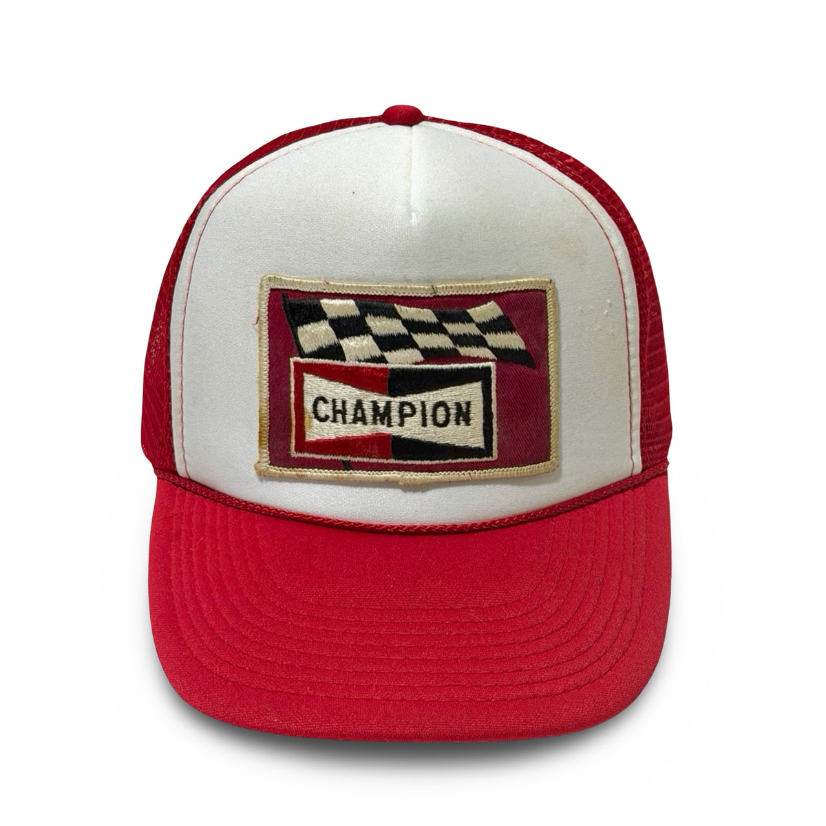 Champion Spark Plugs racing trucker hat front