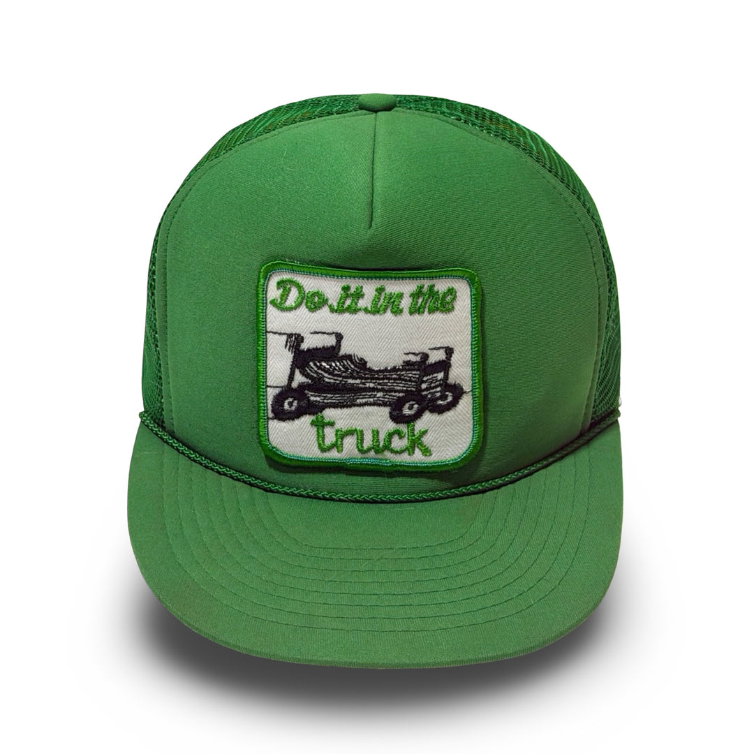 Do It In The Truck green foam trucker hat front