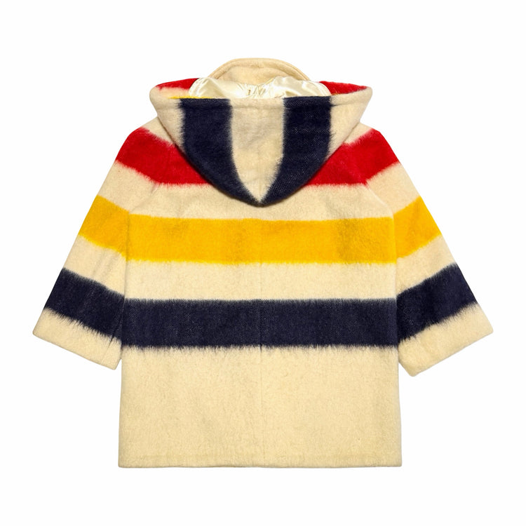 Back view with striped hood