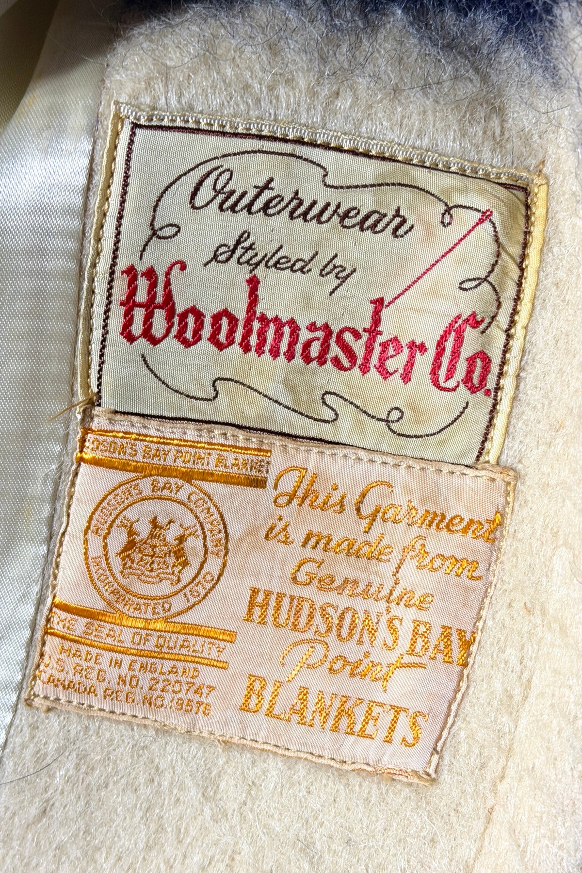 Woolmaster and Hudson's Bay Point blanket labels