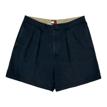 Load image into Gallery viewer, 1990’S TOMMY HILFIGER PLEATED NAVY CHINO SHORTS 36
