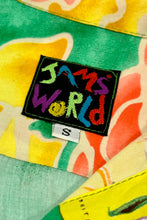 Cargar imagen en el visor de la galería, 1980’S JAM WORLD MADE IN USA JAPANESE RAYON FLORAL PRINT S/S B.D. HAWAIIAN SHIRT MEDIUM
