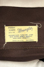 Load image into Gallery viewer, 1970’S DEADSTOCK WRANGLER MADE IN USA BOOTCUT BROWN DENIM JEANS 30 X 34
