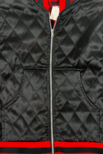 Load image into Gallery viewer, 1970’S DIAMOND QUILTED MADE IN USA SATIN ZIP JACKET SMALL
